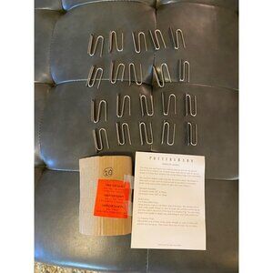 Pottery Barn (Set of 20) NEW PB Curtain Drapery Hooks 1.5” Silver Color Metal